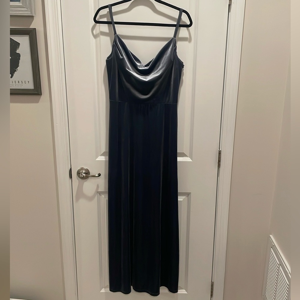Revelry’s Nadia Indie Blue Velvet Dress